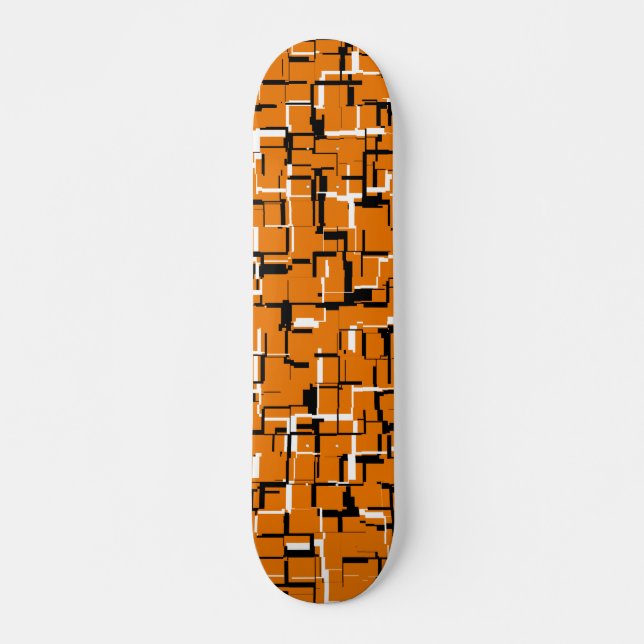 COOL Orange Schwarz-weiß Skateboard (Vorne)
