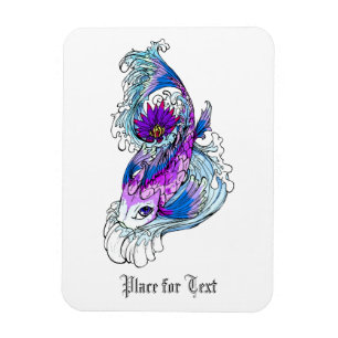 Cool-orientalisch-japanisch Lila-Koi-Fisch Magnet