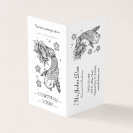Cool-orientalisch-japanische Koi Carp Fish Lotus B Visitenkarten