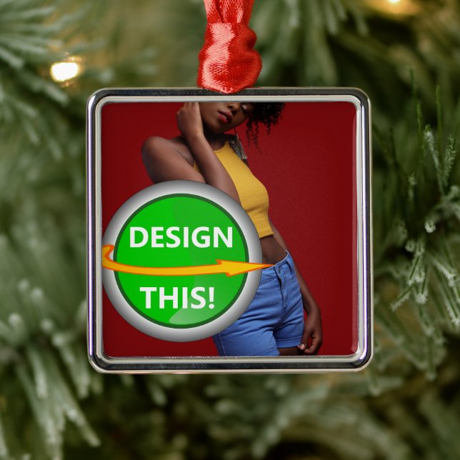 COOL! Ornament - Premium Square Ornament - Custom Aus Metall (Baum)