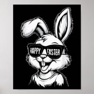 Cool Osterhase mit schattigen Osterkids Bo Poster