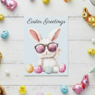 Cool Osterhase Postkarte