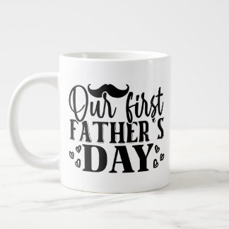 Cool our first Father's Day word art  Jumbo-Tasse
