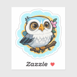 cool owl aufkleber