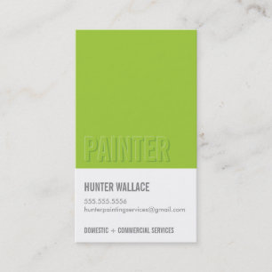 COOL PAINT CHIP Armprägung Limon Visitenkarte