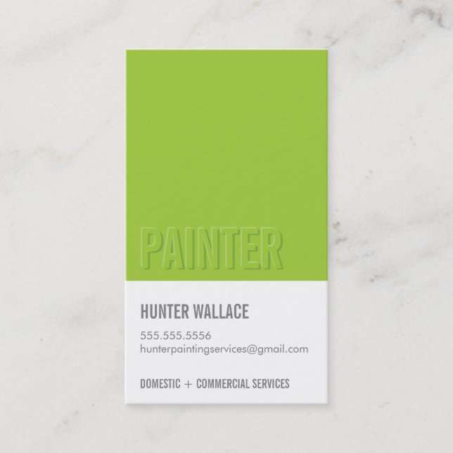 COOL PAINT CHIP Armprägung Limon Visitenkarte (Vorderseite)