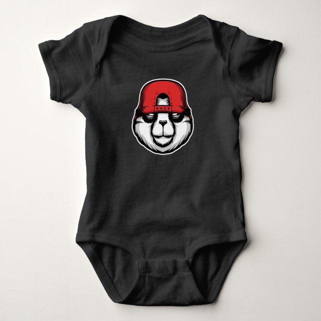 Cool Panda Baby Strampler (Vorderseite)