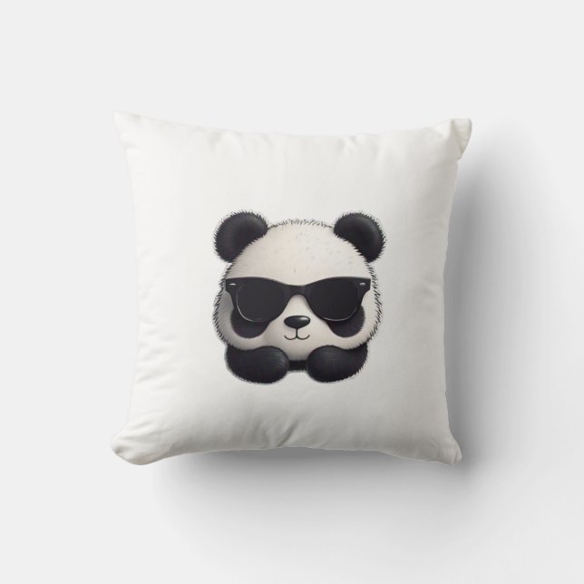 Cool Panda mit Sonnenbrille Kissen (Vorderseite)