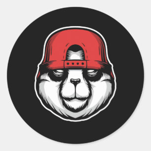 Cool Panda Runder Aufkleber