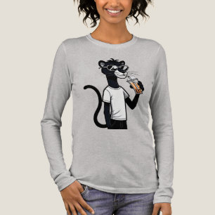 Cool Panther Graphic T-Shirt - Funny Bubble Tee Sh