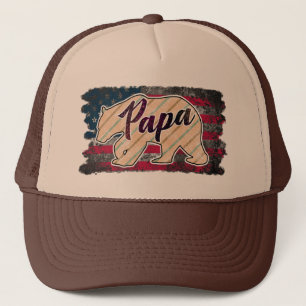 Cool Papa Bär Dad Wortkunst  Truckerkappe