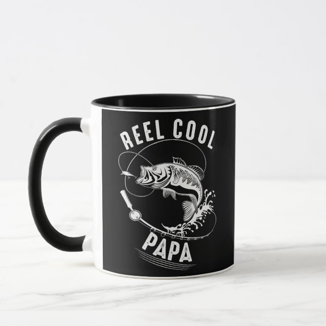 Cool Papa Fishing Vater Geschenke Vatertag Tasse (Links)