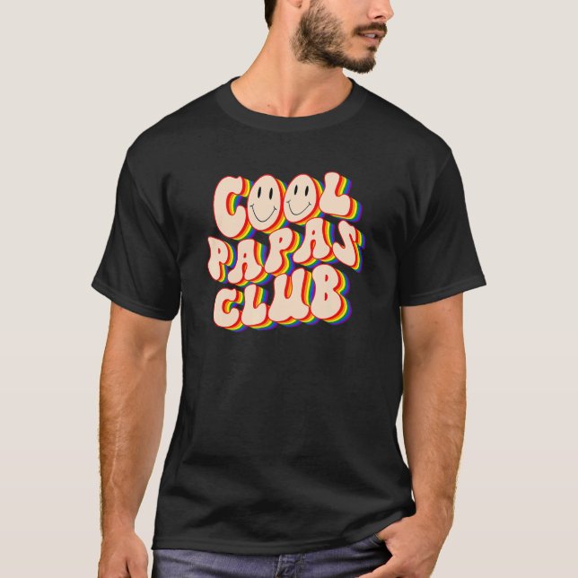 Cool Papas Club LGBTQ Pride Gay Pride Rainbow LGBT T-Shirt (Vorderseite)