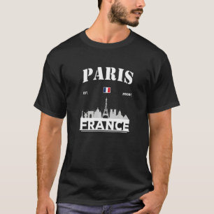 Cool Paris Frankreich City Skyline Französisch Lov T-Shirt
