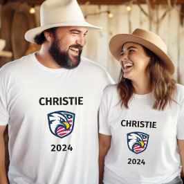Cool Patriotic Chris Christie 2024 Election Eagle T-Shirt