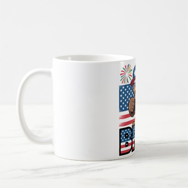 Cool Patriotic Eagle Bruh Design Kaffeetasse (Links)