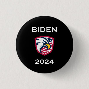 Cool Patriotic Joe Biden 2024 Wahl Eagle Dark Button