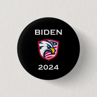 Cool Patriotic Joe Biden 2024 Wahl Eagle Dark Button