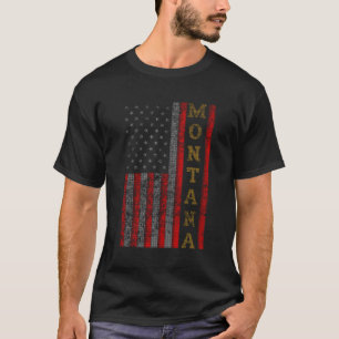 Cool Patriotic Montana Usa - US Flag Geschenk Idee T-Shirt