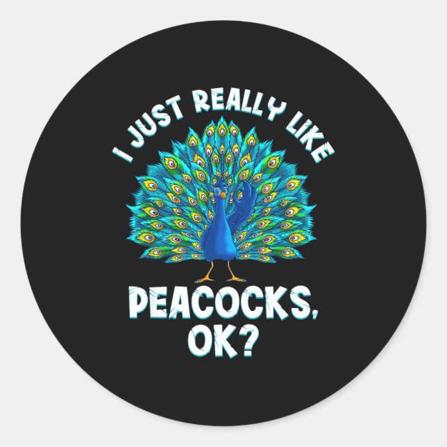 Cool Pea Design For Men Women Kids Bird Pea Lovers Runder Aufkleber (Vorderseite)