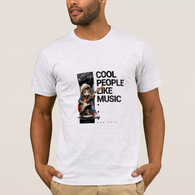 Cool People Like Music – Premium Graphic Tee (Vorderseite)