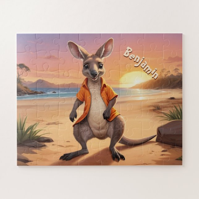 Cool Personalisiert Kangaroo Puzzle (Horizontal)