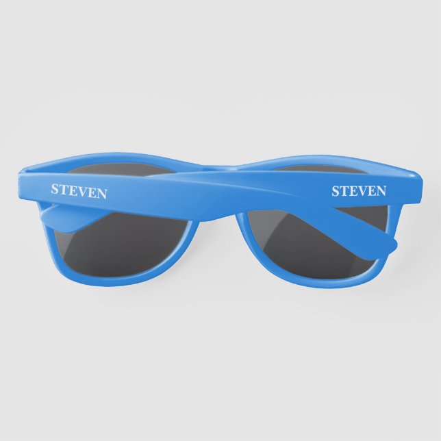 COOL! 😎Personalized Blue Sunglasses  (Rückseite)