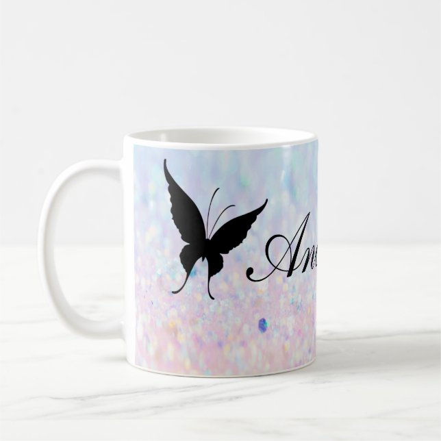Cool, Phantastisch, Blue Buterfly Kaffeetasse (Links)