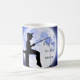 Cool, Phantastisch, dunkelblauer Mond mit einem Zi Kaffeetasse