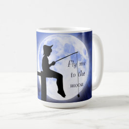 Cool, Phantastisch, dunkelblauer Mond mit einem Zi Kaffeetasse