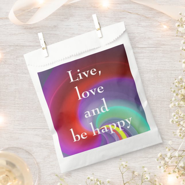 Cool, Phantastisch, Regenbogen mit einem Zitat Geschenktütchen (Ausgeschnitten)