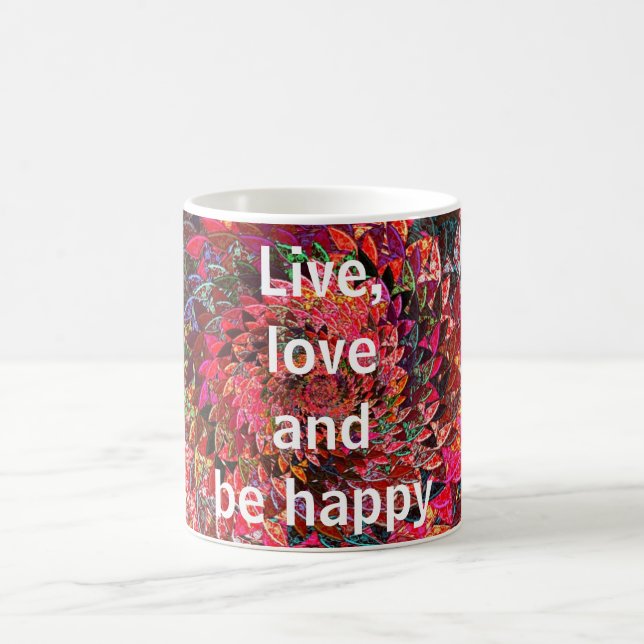 Cool, Phantastisch, Regenbogen mit einem Zitat Kaffeetasse (Mittel)