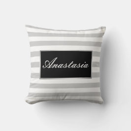 Cool, Phantastisch, Silberstreifen mit Ihrem Namen Kissen