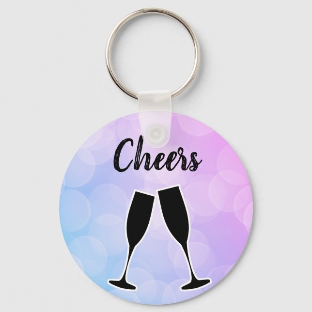 Cool Phantastisch Trendy Lila mit Ihrem Namen Schlüsselanhänger (Vorderseite)