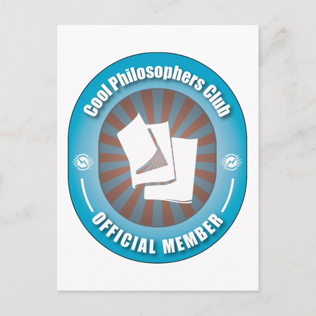 Cool Philosophienclub Postkarte (Vorderseite)
