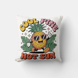 Cool Pine Hot Sun Retro Pineapple Summer Vibes Kissen