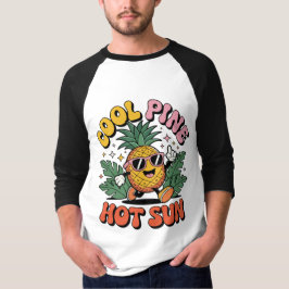 Cool Pine Hot Sun Retro Pineapple Summer Vibes T-Shirt