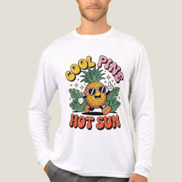 Cool Pine Hot Sun Retro Pineapple Summer Vibes Tri-Blend Shirt