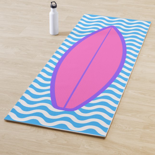 Cool Pink Blue Waves Surfen Yoga Mat Yogamatte (Beispiel)