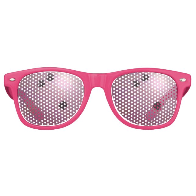 Cool Pink Bowling Ball Party Shades Sonnenbrille (Vorderseite)