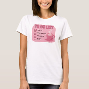 Cool Pink COFFEE ZUERST WELT RETTEN Original Desig T-Shirt