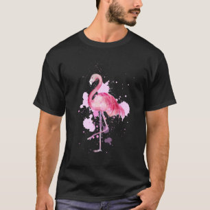 Cool Pink Flamingo Pink Flamingo Wasserfarbe T-Shirt
