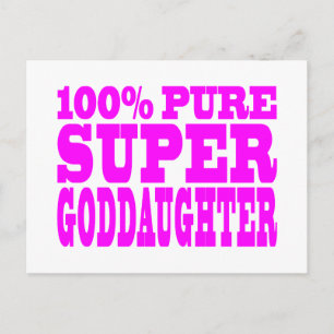Cool Pink Gifts 4 Goddauters : Super Godtochter Postkarte