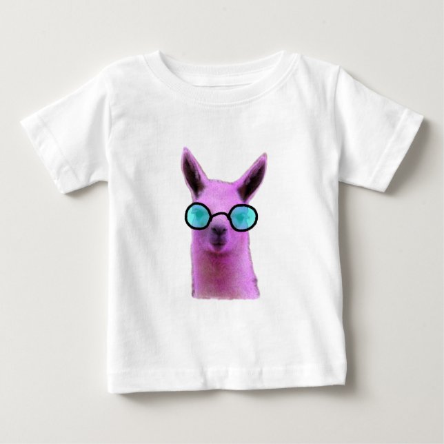 Cool Pink Llama! Baby T-shirt (Vorderseite)