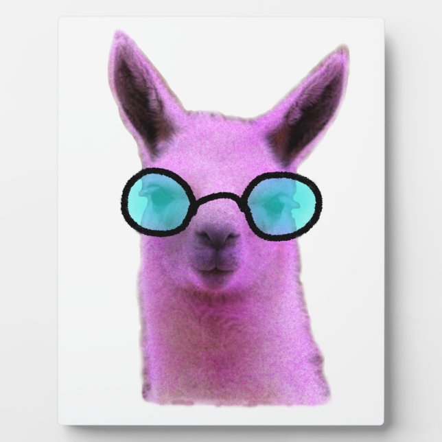 Cool Pink Llama! Fotoplatte (Vorderseite)