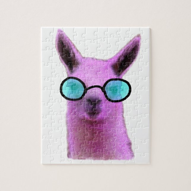 Cool Pink Llama! Puzzle (Vertikal)