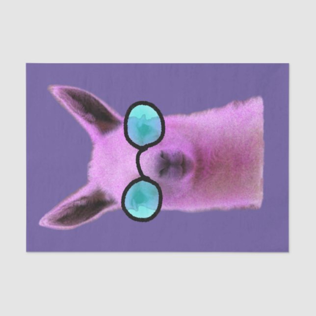 Cool Pink Llama! Seidenpapier (Vorderseite)