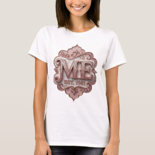 Cool Pink ME EST 1981 Druck T-Shirt