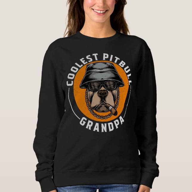 Cool Pitbull Opa Sweatshirt (Vorderseite)
