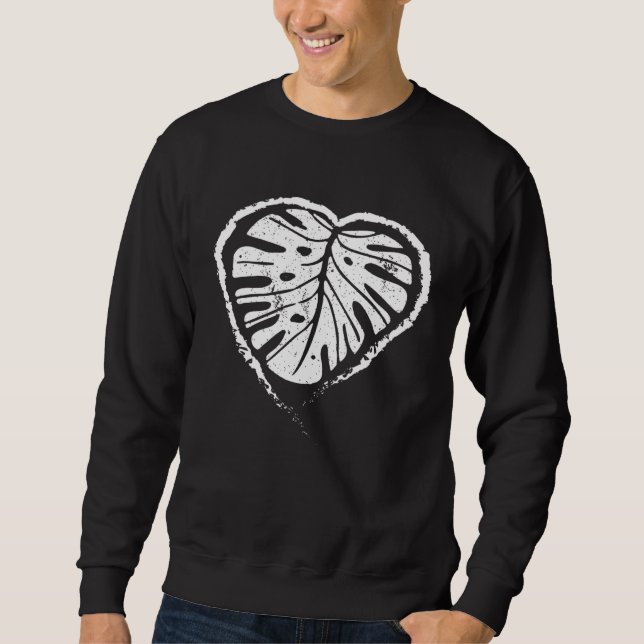 Cool Plant Mom  For Gardeners Heart Monstera Leaf Sweatshirt (Vorderseite)